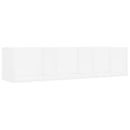 vidaXL fehér szerelt fa CD-tartó fali polc 75 x 18 x 18 cm