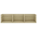 vidaXL sonoma tölgy szerelt fa CD-tartó fali polc 75x18x18 cm