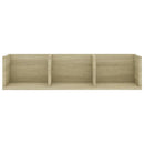 vidaXL sonoma tölgy szerelt fa CD-tartó fali polc 75x18x18 cm