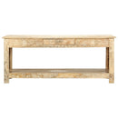 vidaXL kézzel festett tömör mangófa dohányzóasztal 110 x 50 x 45 cm