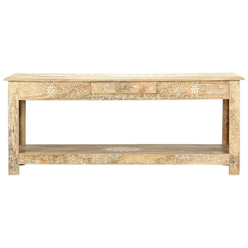 vidaXL kézzel festett tömör mangófa dohányzóasztal 110 x 50 x 45 cm