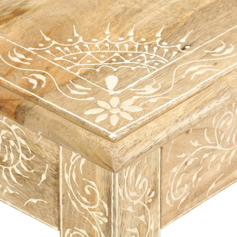 vidaXL kézzel festett tömör mangófa dohányzóasztal 110 x 50 x 45 cm