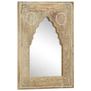 vidaXL kézzel festett tömör mangófa tükör 40 x 55 cm