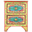 vidaXL kézzel festett tömör mangófa éjjeliszekrény 40 x 30 x 50 cm