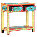 vidaXL kézzel festett tömör mangófa tálalóasztal 80 x 35 x 75 cm