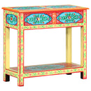 vidaXL kézzel festett tömör mangófa tálalóasztal 80 x 35 x 75 cm