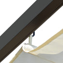 vidaXL fehér-krémszínű acélpergola behúzható tetővel 3 x 3 m