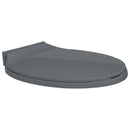 vidaXL szürke ovális WC-ülőke lassan csukódó fedéllel