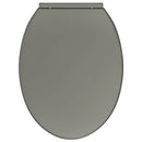 vidaXL szürke ovális WC-ülőke lassan csukódó fedéllel