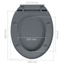 vidaXL szürke ovális WC-ülőke lassan csukódó fedéllel