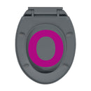 vidaXL szürke ovális gyorsan szerelhető lassan csukódó fedelű WC-ülőke