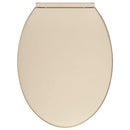 vidaXL bézs ovális WC-ülőke lassan csukódó fedéllel