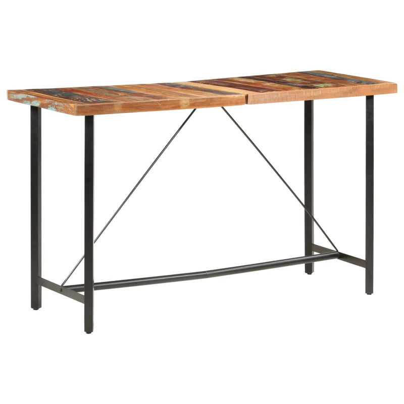 vidaXL tömör újrahasznosított fa bárasztal 180 x 70 x 107 cm