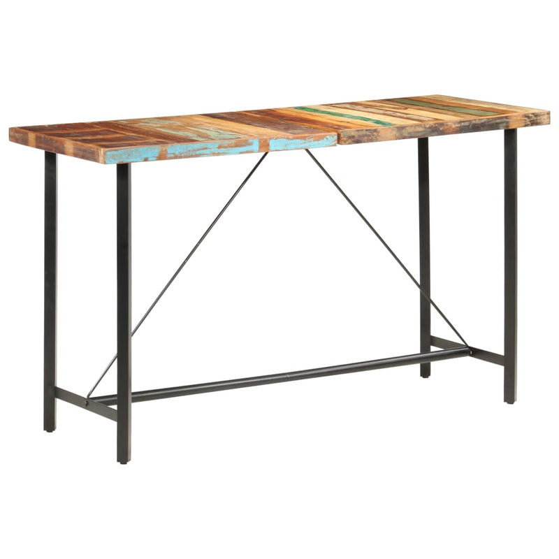 vidaXL tömör újrahasznosított fa bárasztal 180 x 70 x 107 cm