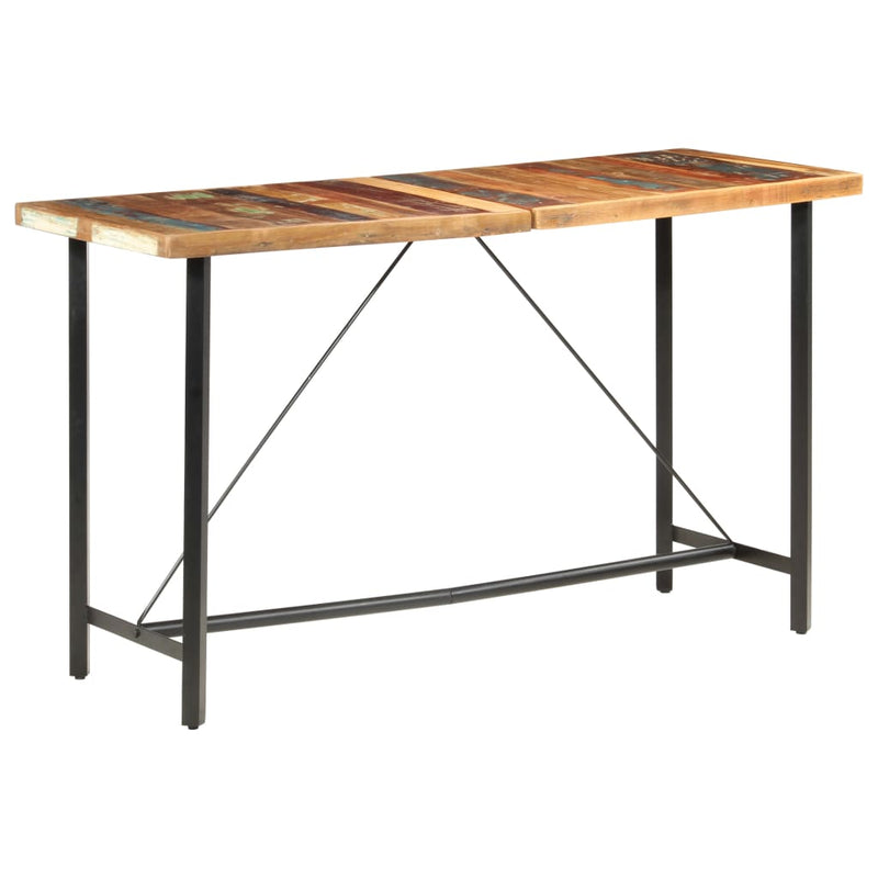 vidaXL tömör újrahasznosított fa bárasztal 180 x 70 x 107 cm