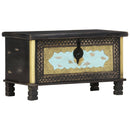 vidaXL fekete tömör mangófa tárolóláda 80 x 40 x 45 cm