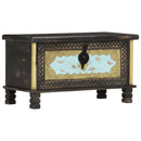 vidaXL fekete tömör mangófa tárolóláda 80 x 40 x 45 cm