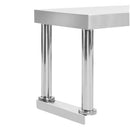 vidaXL rozsdamentes acél munkaasztal feletti polc 120 x 30 x 35 cm