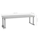 vidaXL rozsdamentes acél munkaasztal feletti polc 120 x 30 x 35 cm