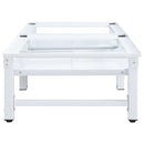 vidaXL fehér mosó- és szárítógéptartó állvány kihúzható polcokkal