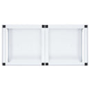 vidaXL fehér mosó- és szárítógéptartó állvány kihúzható polcokkal