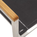 vidaXL 2 db szürke textilén és rozsdamentes acél kerti szék