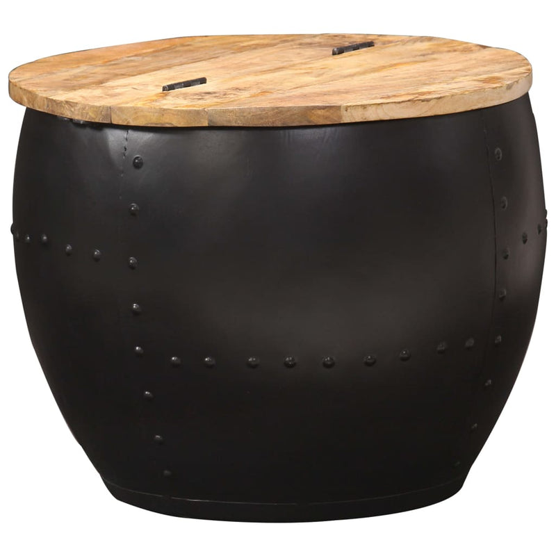 vidaXL tömör mangófa kerek dohányzóasztal 53 x 43 cm