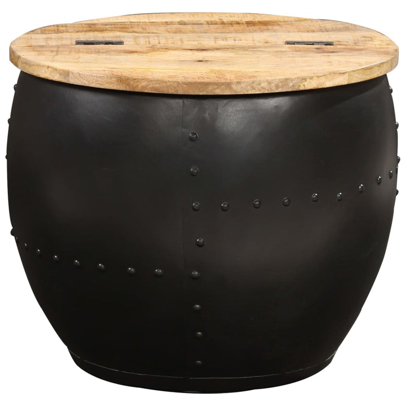 vidaXL tömör mangófa kerek dohányzóasztal 53 x 43 cm