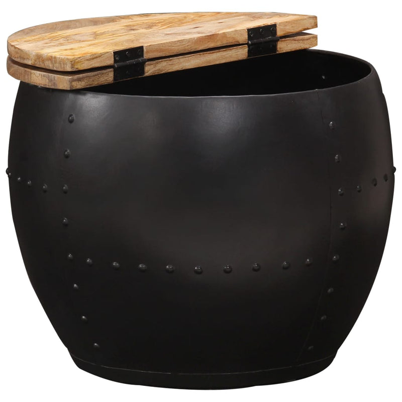vidaXL tömör mangófa kerek dohányzóasztal 53 x 43 cm