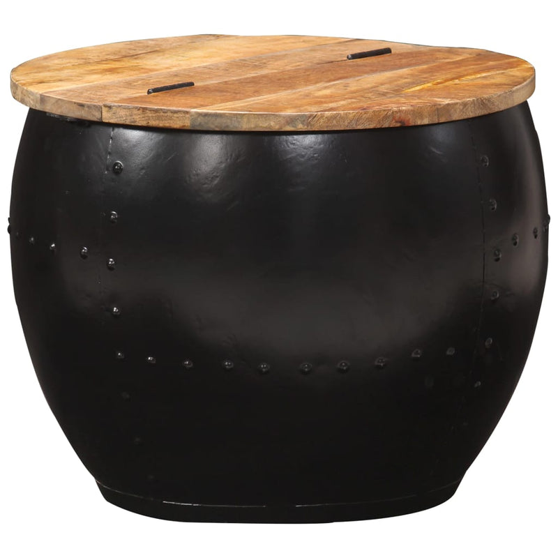 vidaXL tömör mangófa kerek dohányzóasztal 53 x 43 cm