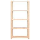 vidaXL 2 db 5-szintes tömör fenyőfa tárolópolc 250 kg 80 x 38 x 170 cm