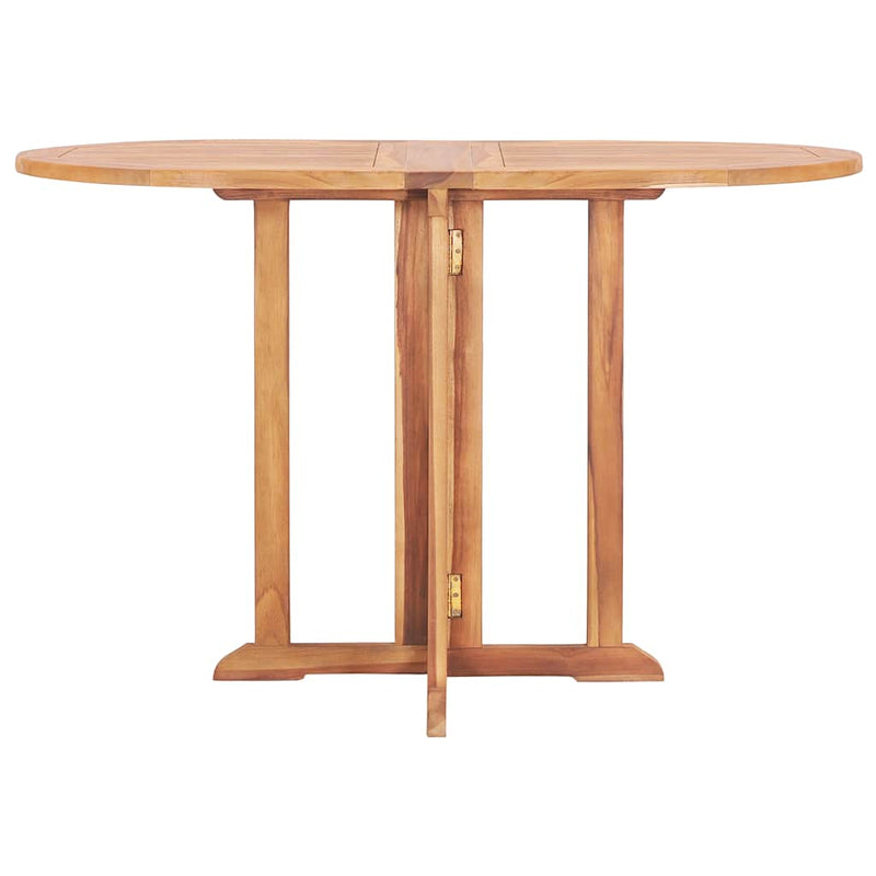 vidaXL tömör tíkfa lehajtható lapú kerti asztal 120 x 70 x 75 cm