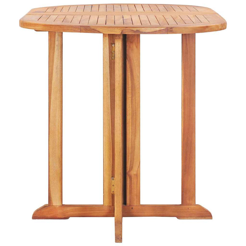 vidaXL tömör tíkfa lehajtható lapú kerti asztal 120 x 70 x 75 cm
