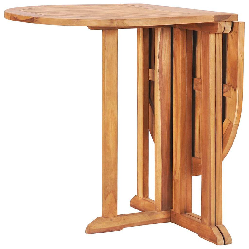 vidaXL tömör tíkfa lehajtható lapú kerti asztal 120 x 70 x 75 cm