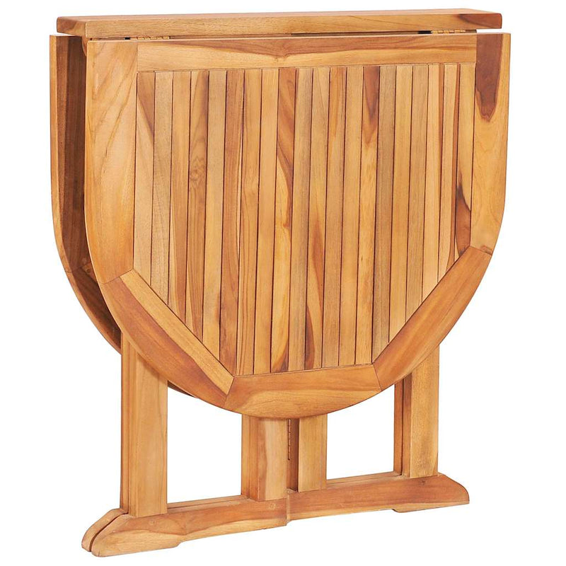 vidaXL tömör tíkfa lehajtható lapú kerti asztal 120 x 70 x 75 cm