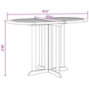 vidaXL tömör tíkfa lehajtható lapú kerti asztal 120 x 70 x 75 cm