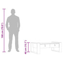 vidaXL tömör tíkfa dohányzóasztal 110 x 60 x 40 cm