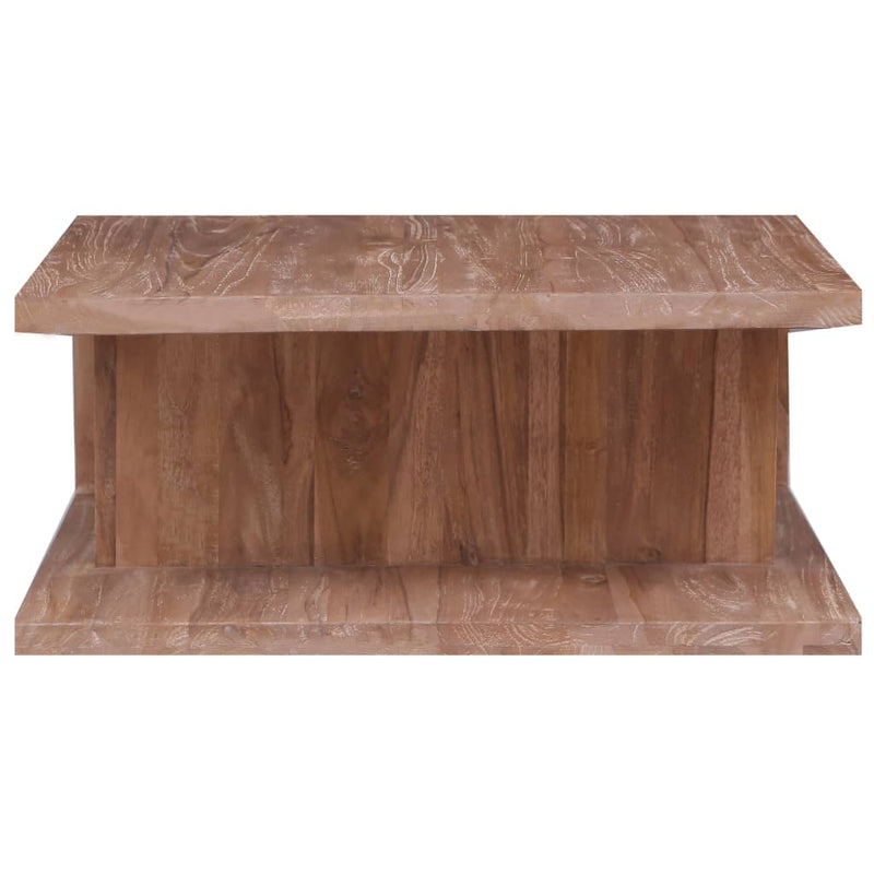 vidaXL tömör tíkfa dohányzóasztal 70 x 70 x 30 cm