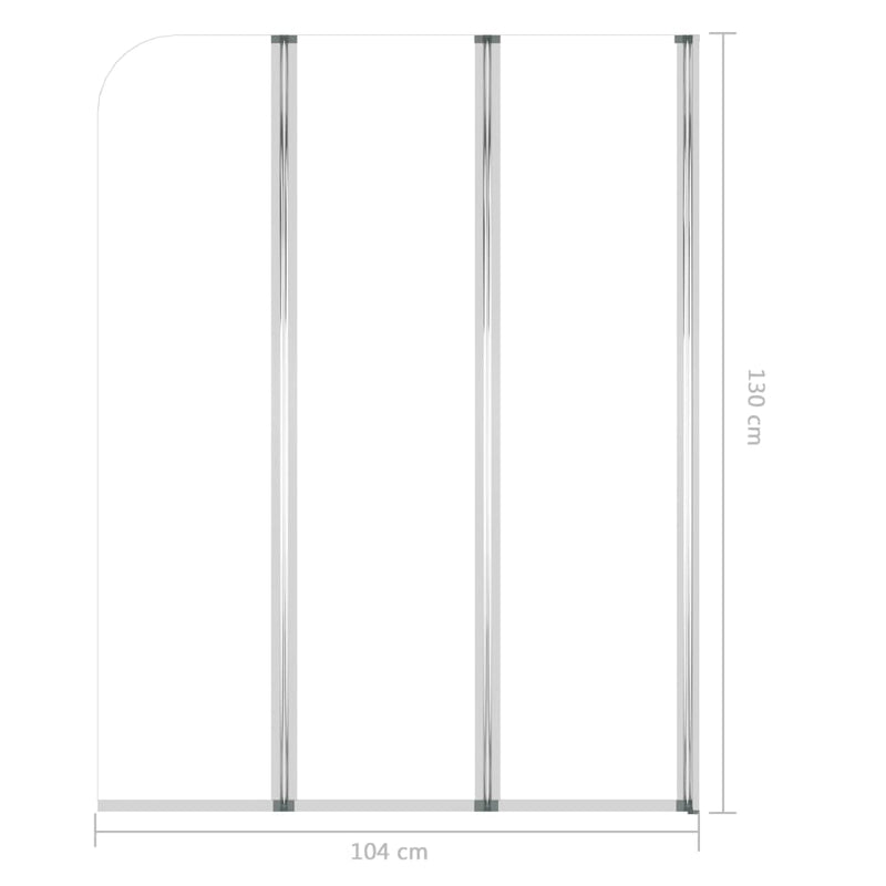 vidaXL 2 db átlátszó edzett üveg kádparaván 104 x 130 cm