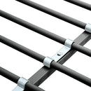 vidaXL fekete fém emeletes ágykeret asztallal 90 x 200 cm