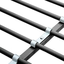 vidaXL szürke fém emeletes ágykeret asztallal 90 x 200 cm