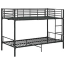 vidaXL fekete fém emeletes ágy 90 x 200 cm