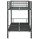 vidaXL fekete fém emeletes ágy 90 x 200 cm