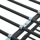 vidaXL fekete fém emeletes ágy 90 x 200 cm