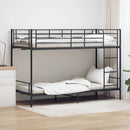 vidaXL fekete fém emeletes ágy 90 x 200 cm