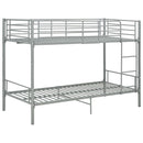 vidaXL szürke fém emeletes ágy 90 x 200 cm