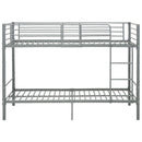 vidaXL szürke fém emeletes ágy 90 x 200 cm