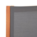 vidaXL szürke tömör eukaliptuszfa és textilén kerti szék lábtartóval