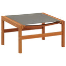 vidaXL szürke tömör eukaliptuszfa és textilén kerti szék lábtartóval