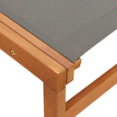 vidaXL szürke tömör eukaliptuszfa és textilén kerti szék lábtartóval